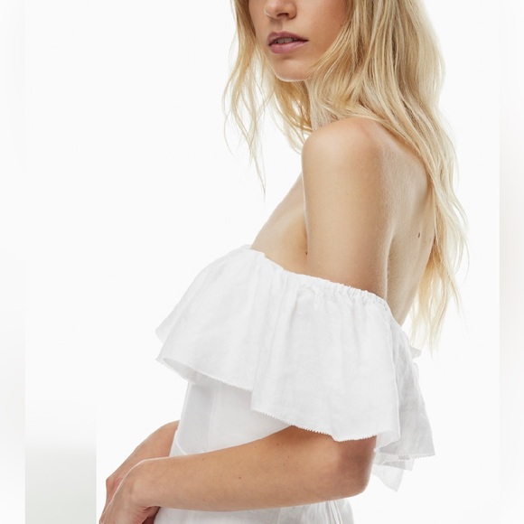 Aritzia Wilfred maxi linen marmion dress in white size 8 NWT - Picture 2 of 9